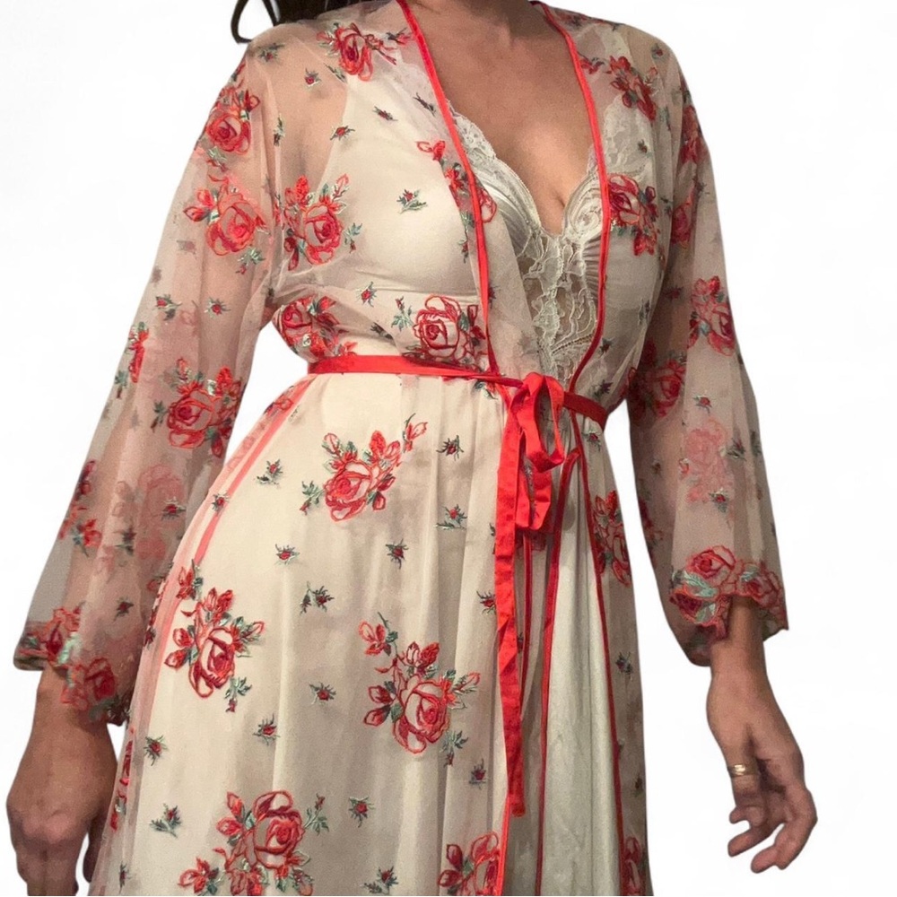 Victoria's Secret Sheer Floral Robe